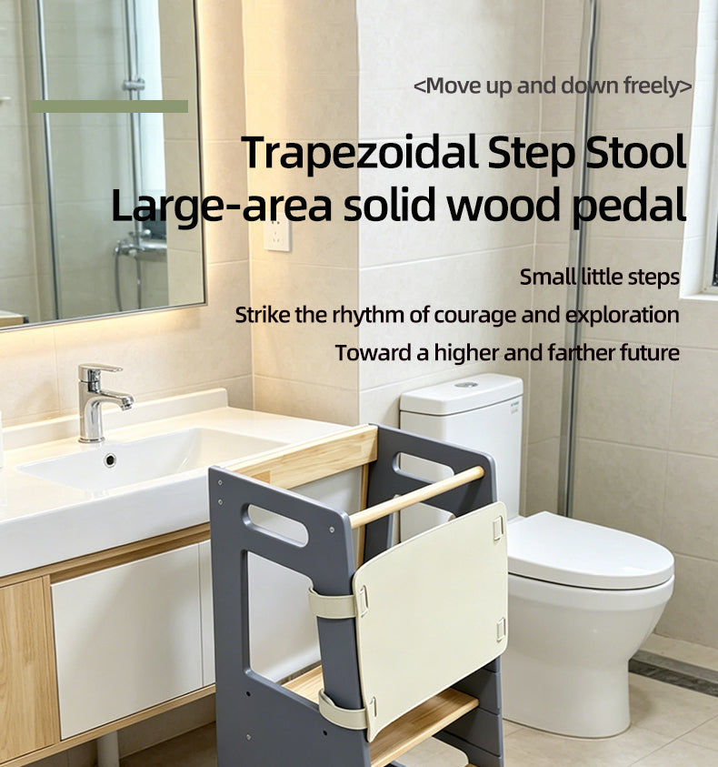 Two-Step Household Anti-Slip Step Stool for Kitchen Use, Elevated Access, and Children’s Handwashing Footstool