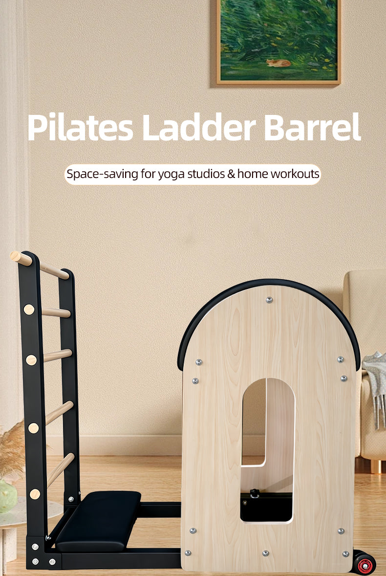 Imported maple Pilates ladder barrel, large equipment for spinal correction in yoga studios, barrel for waist and back stretching and posture training
