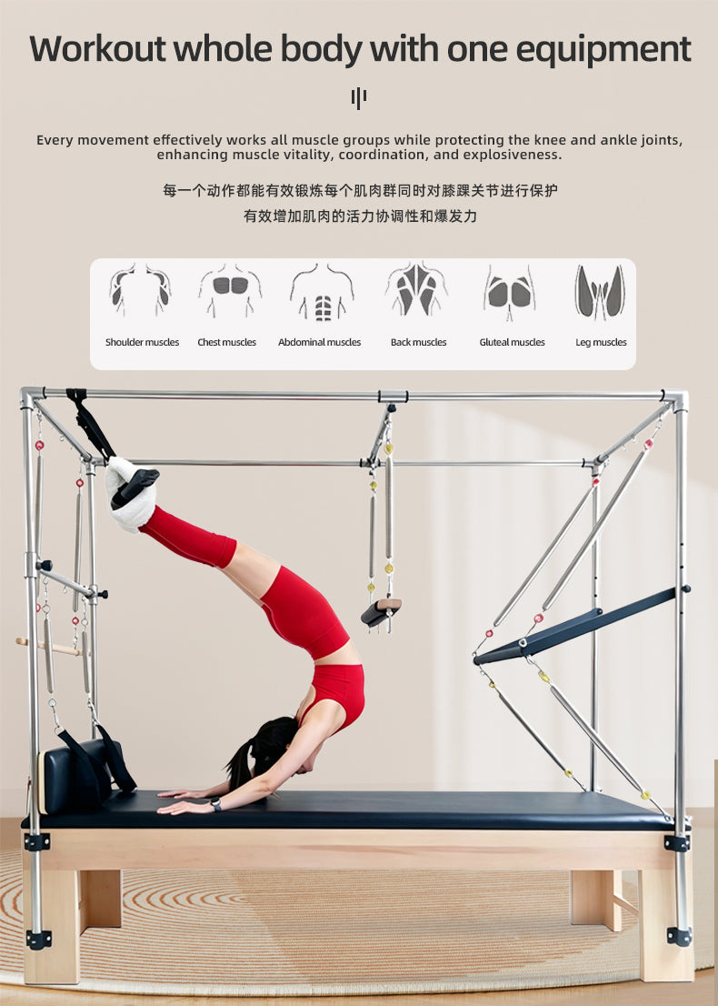 Maple wood Cadillac bed Pilates equipment custom solid wood Cadillac bed studio bulk purchase