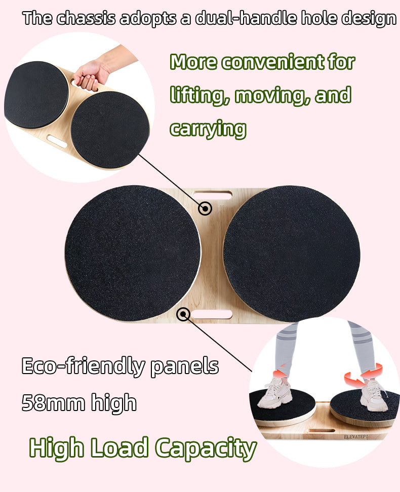 Thickened Waist twister board two pieces, quiet and smooth, home-use fat-reducing waist trainer, waist-shaping exercise turntable