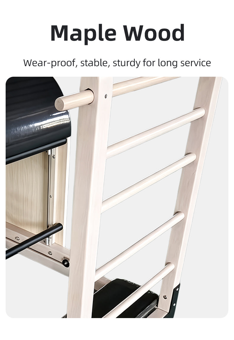 Imported Maple Wood Pilates Ladder Barrel, Large Equipment for Yoga Studios and Personal Training, Spinal Correction, Stretching, and Mobility Training.