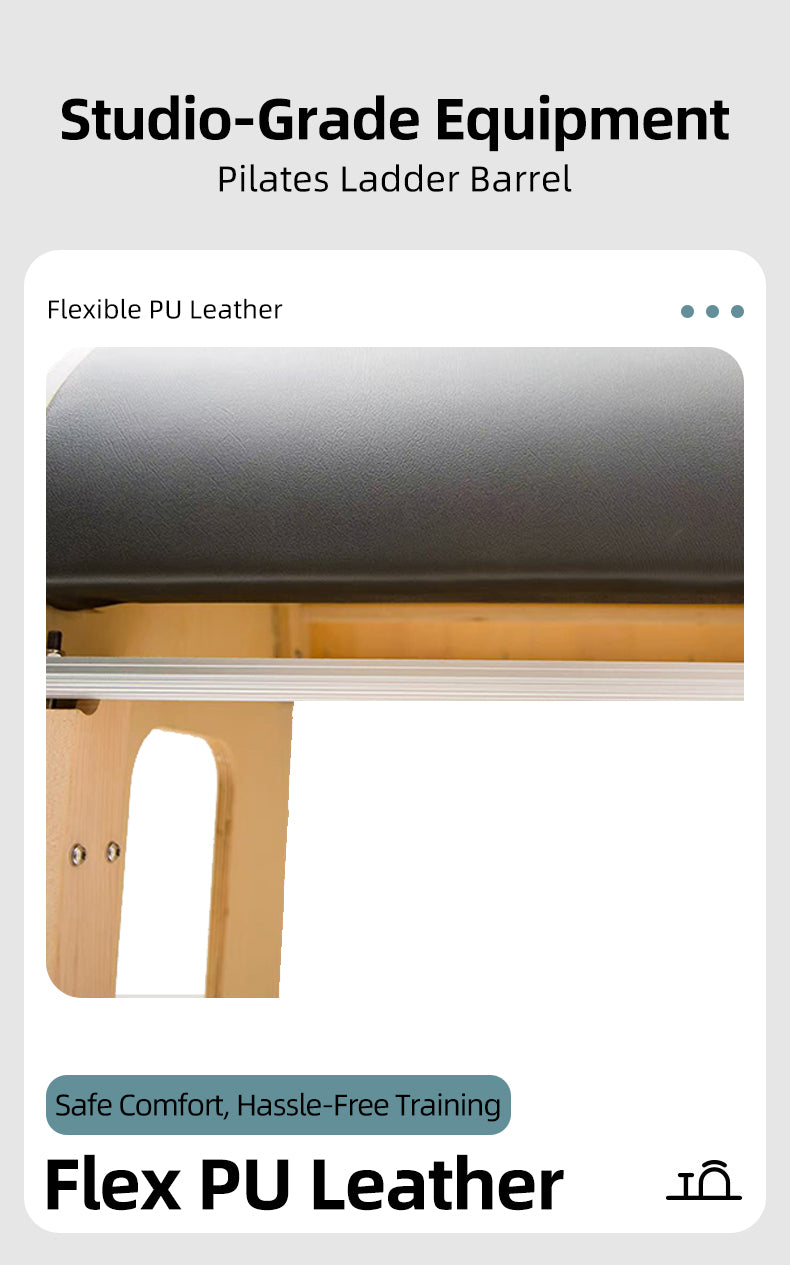 Imported lightweight Pilates DY-03 ladder barrel with a curved anti-slip design, for at-home posture correction and spinal stretching.