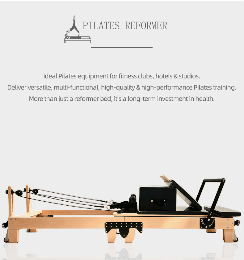 Imported Maple Pilates Core Bed Home Foldable Version Silent Sliding Rail Shaping Pilates Large Equipment