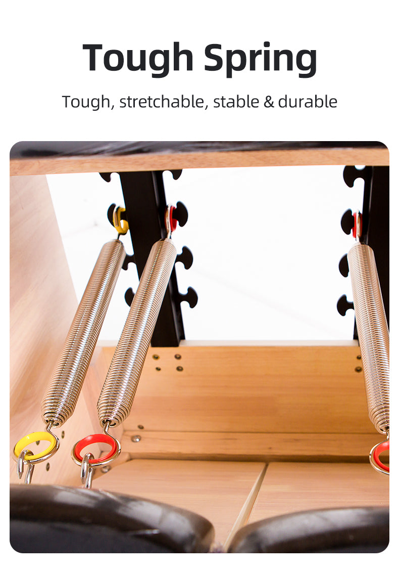 Standard Maple Pilates Stability Chair, Comprehensive Training Equipment with Adjustable High-Low Step Platform for Private Training Centers