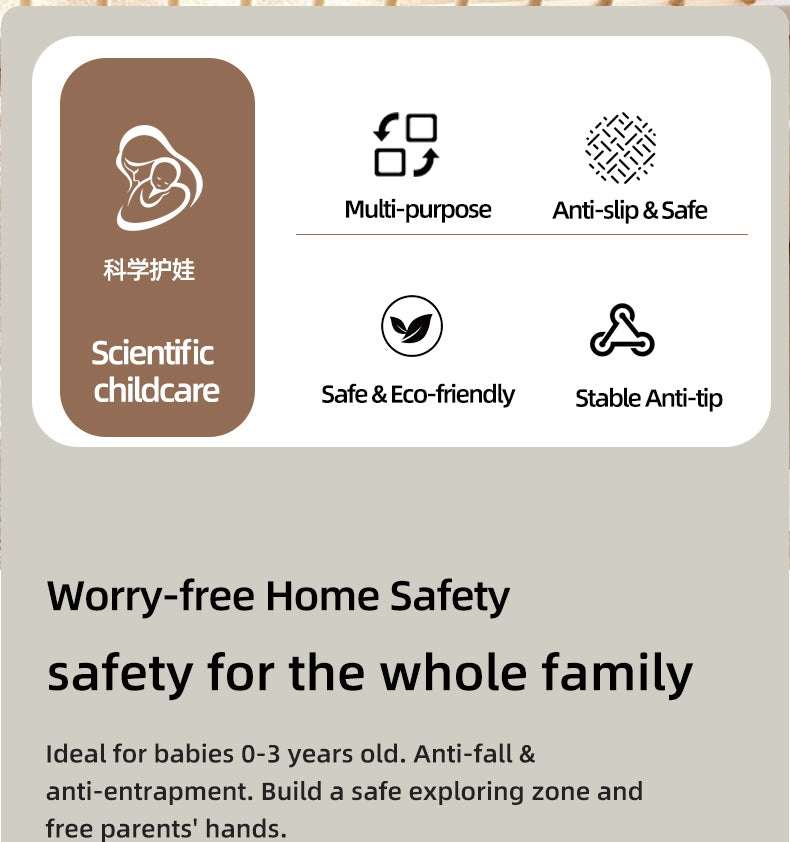 Home baby playpen for crawling and walking training, integrated toddler safety protection fence
