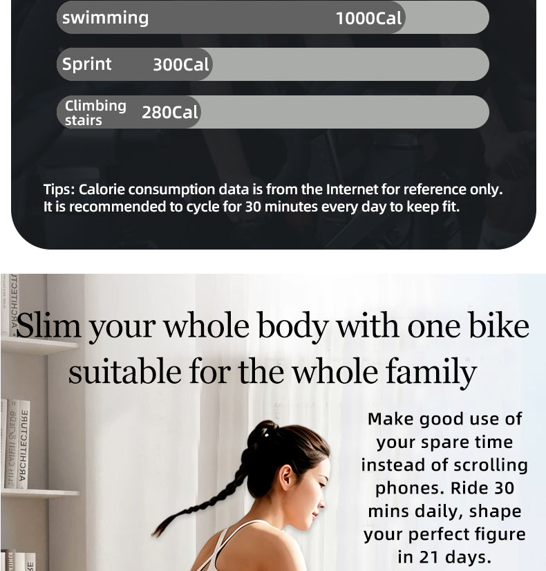 Electromagnetic-controlled indoor exercise bike for home use, quiet indoor fitness bike, fully enclosed flywheel smart magnetic resistance exercise bike.