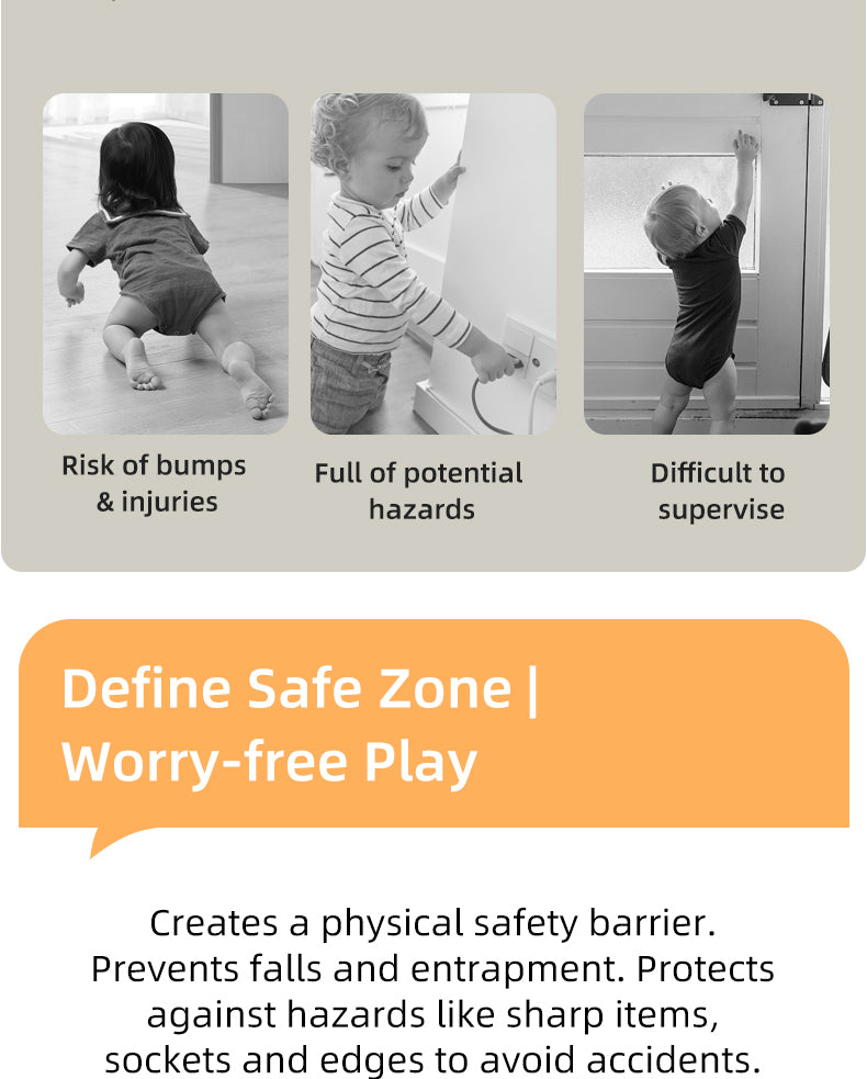 Home baby playpen for crawling and walking training, integrated toddler safety protection fence