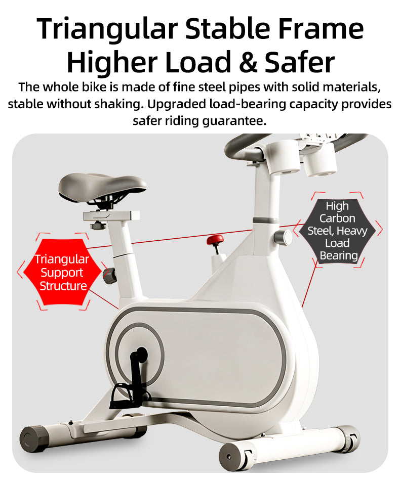 Electromagnetic-controlled indoor exercise bike for home use, quiet indoor fitness bike, fully enclosed flywheel smart magnetic resistance exercise bike.