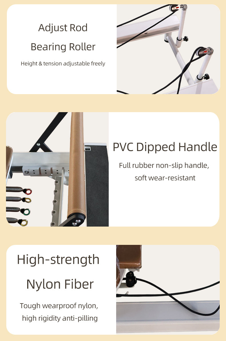 Light luxury Pilates beginner bed, commercial core bed for yoga studios, silent sliding rail postpartum recovery and body shaping training equipment