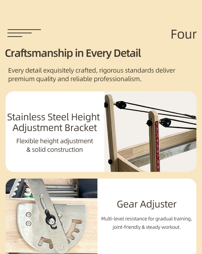 Imported oak Pilates core bed, commercial professional large equipment, yoga studio body-shaping rehabilitation training bed