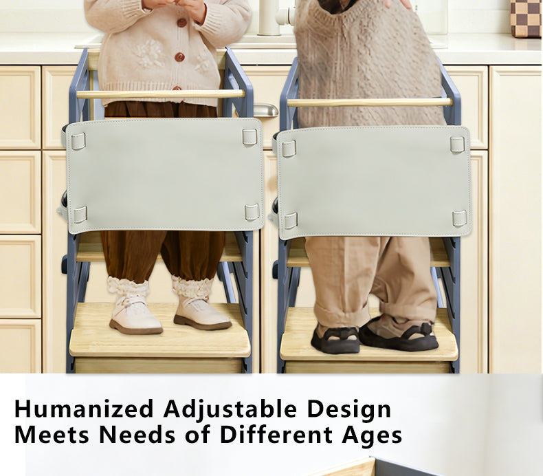 Two-Step Household Anti-Slip Step Stool for Kitchen Use, Elevated Access, and Children’s Handwashing Footstool