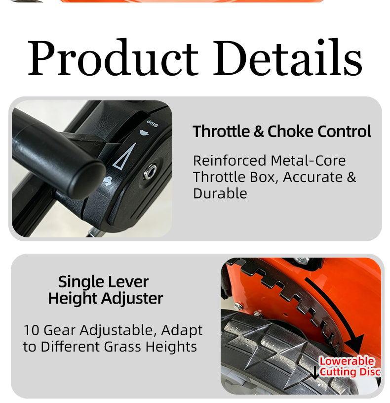 Manual Push Weeding Machine, No Electricity, No Oil, Household Garden Lawn Grass Cutter and Soil Loosening Weeding Tool