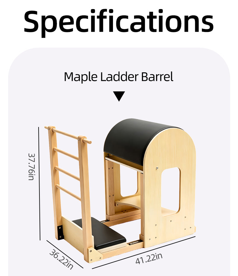 Imported lightweight Pilates DY-03 ladder barrel with a curved anti-slip design, for at-home posture correction and spinal stretching.