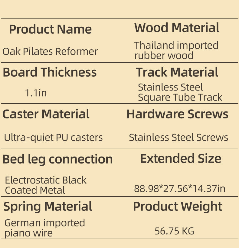 Imported oak Pilates core bed, commercial professional large equipment, yoga studio body-shaping rehabilitation training bed
