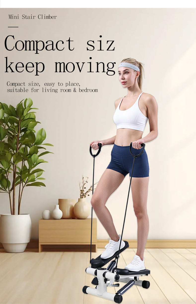 Steppers for exercise, stair steppwith resistance bands, mini stepper,indoor fitness leg slimming fat-burning stepper equipment