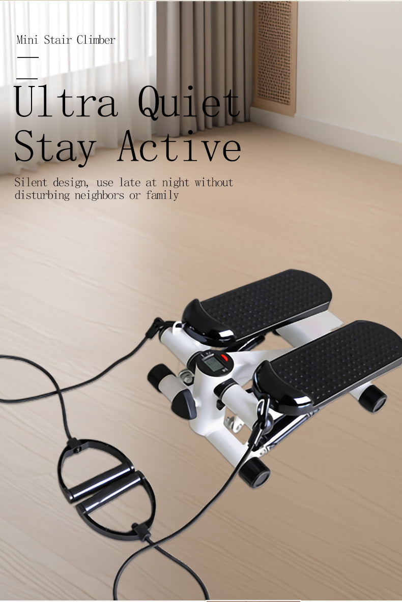 Steppers for exercise, stair steppwith resistance bands, mini stepper,indoor fitness leg slimming fat-burning stepper equipment