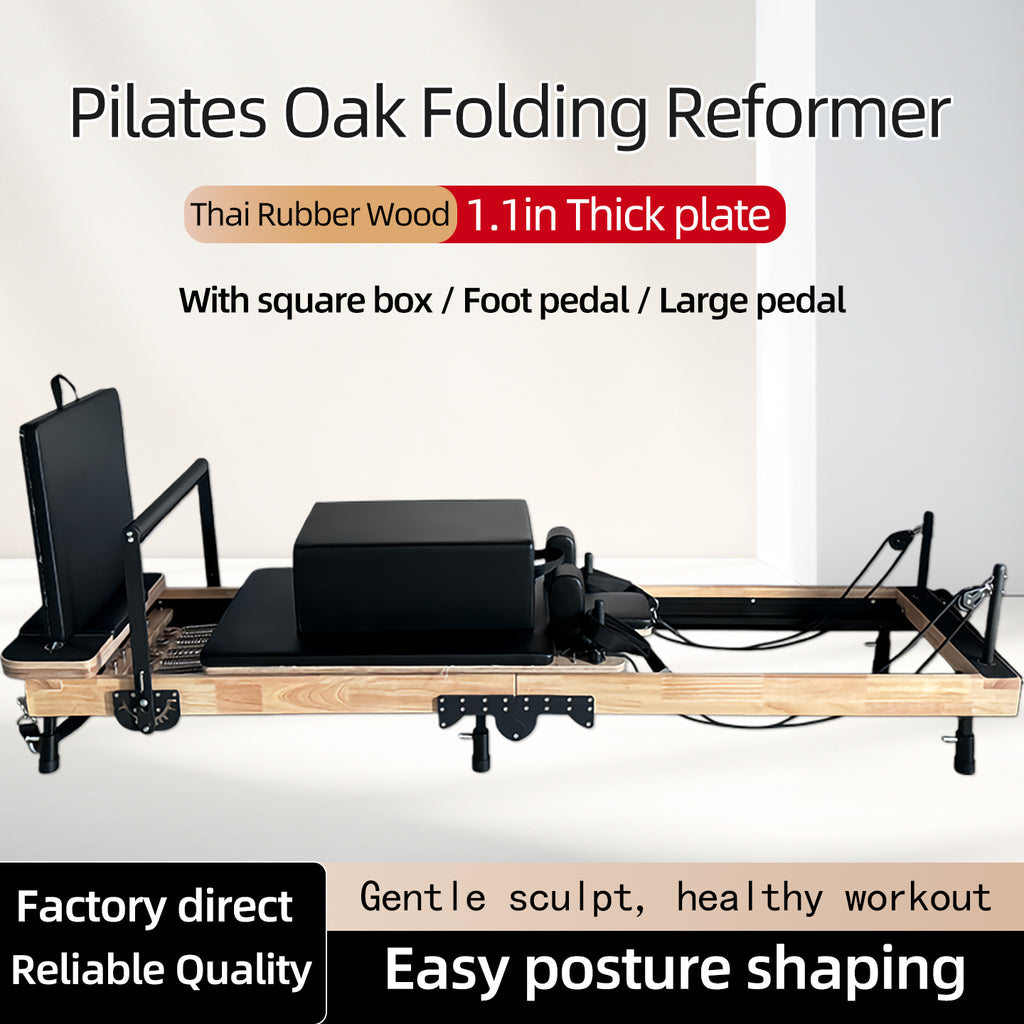 Retractable-leg foldable pilates core bed, large Pilates equipment, space-saving yoga training bed for small apartments