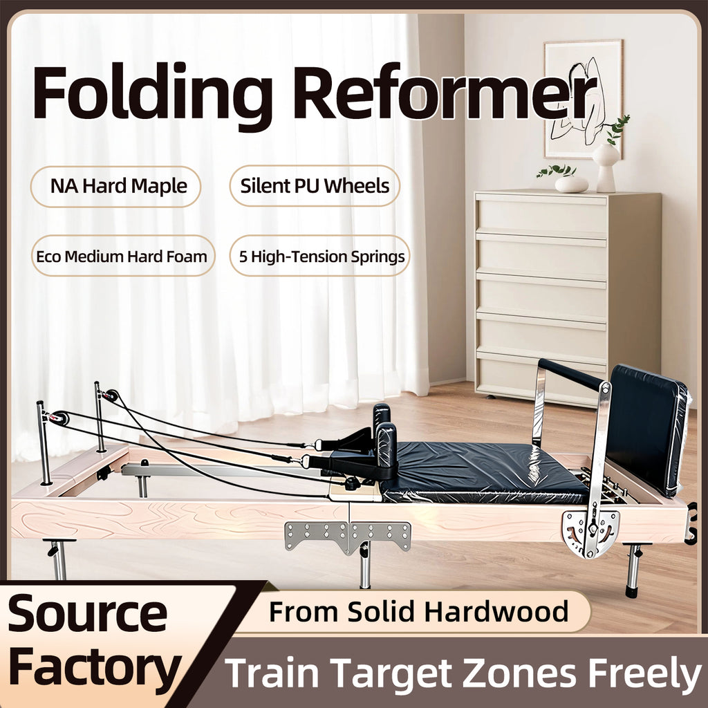 Foldable Pilates Core Bed for Home Use, Yoga Large Equipment Sliding Bed, Beginner-Friendly Shaping Training Bed