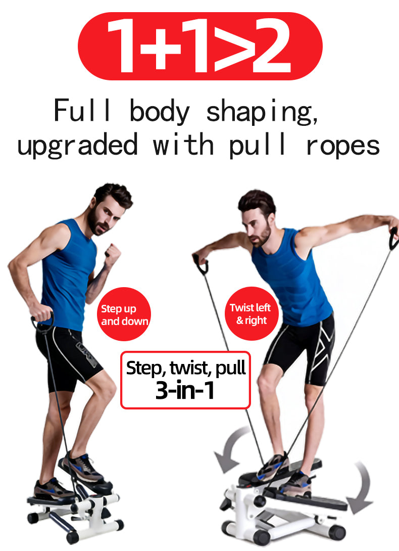 Steppers for exercise, stair steppwith resistance bands, mini stepper,indoor fitness leg slimming fat-burning stepper equipment