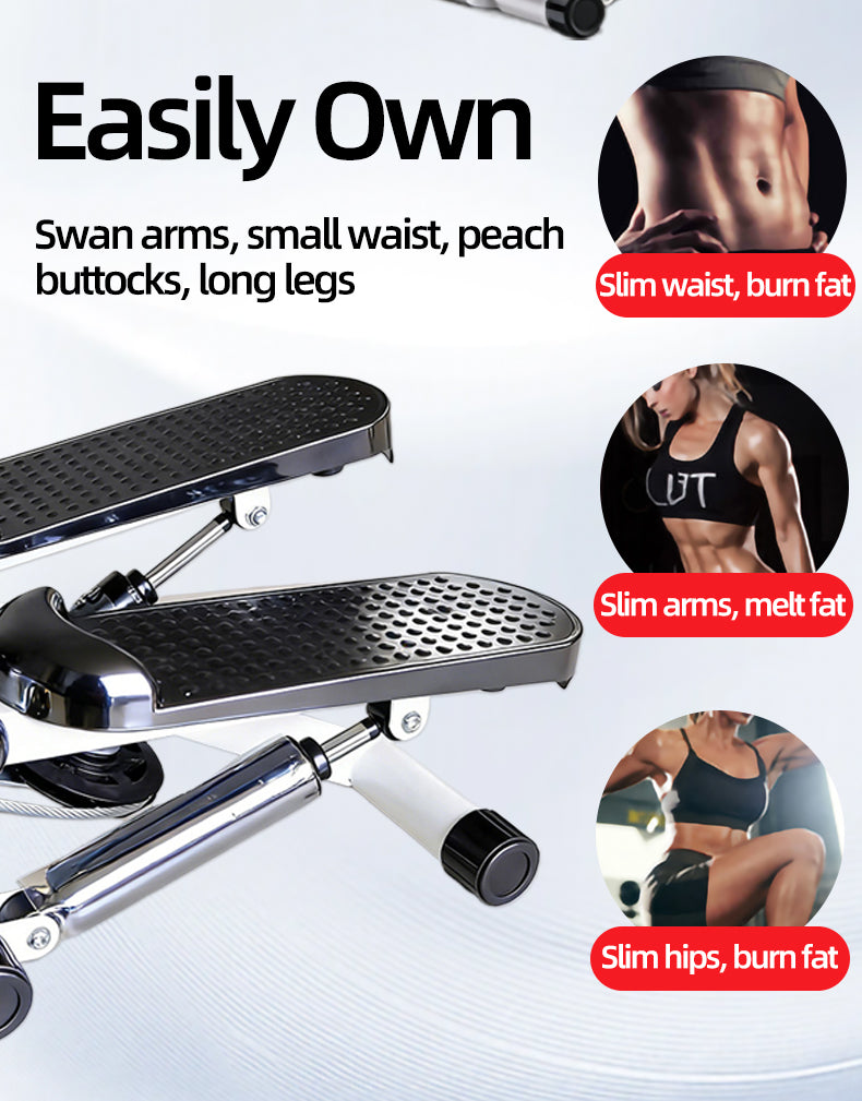 Steppers for exercise, stair steppwith resistance bands, mini stepper,indoor fitness leg slimming fat-burning stepper equipment