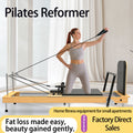 Beechwood solid wood folding Pilates reformer bed, offering stable load-bearing capacity and quiet, smooth operation, designed for dedicated fitness and yoga use.