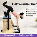 Maple Wood Split-Pedal Stability Chair Pilates Large Equipment for Home Core Training, Yoga and Fitness Stability Step Chair
