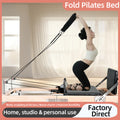 Foldable Maple Wood Pilates Reformer (Core Bed), Home-Use Iron-Leg Model, Large Yoga Training Equipment with Folding Design