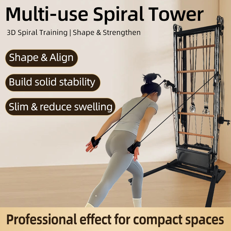 Professional Pilates Multifunctional Spiral Tower Full-Track Sliding Tower Core Shaping Equipment for Yoga Studios