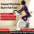 Electromagnetic-controlled indoor exercise bike for home use, quiet indoor fitness bike, fully enclosed flywheel smart magnetic resistance exercise bike.