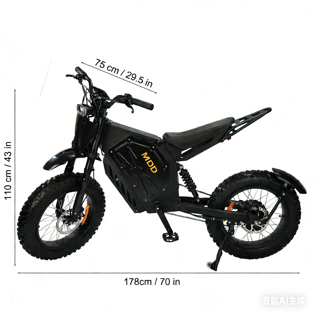 MDD-07B 3000W Electric Dirt Bike, Black