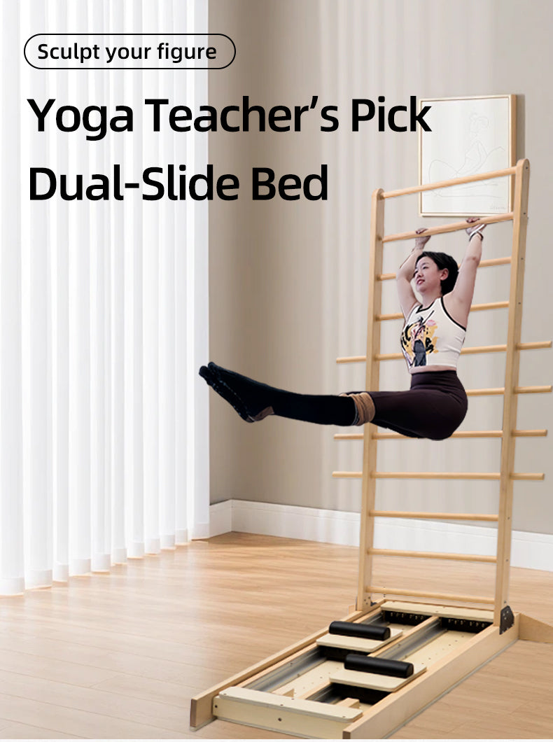 Bi-directional sliding Pilates core bed, silent dual-track yoga body shaping training large equipment