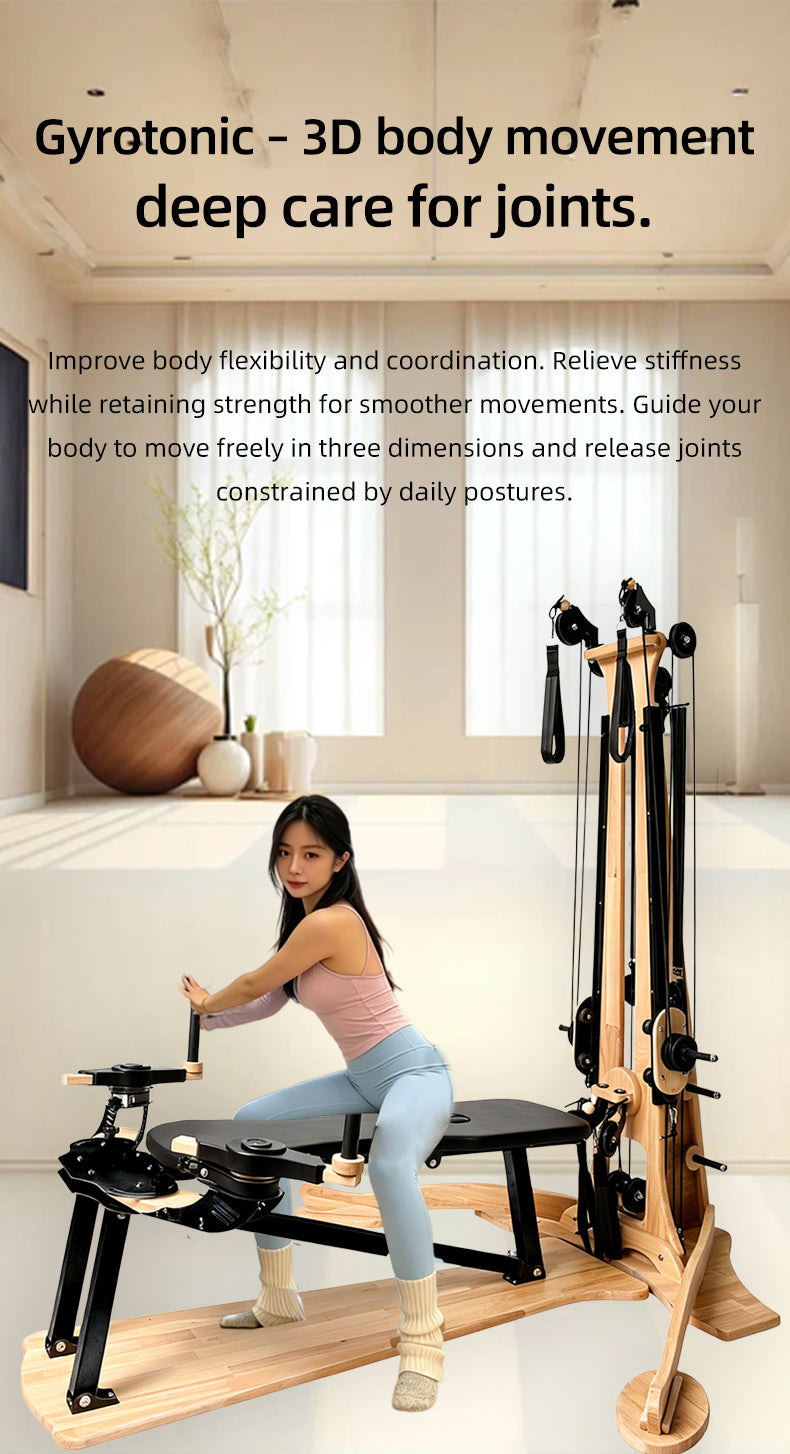Premium oak movement training system, professional yoga studio spinal spiral flow training frame full set of accessories
