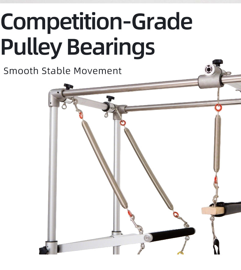 Pilates Cadillac Bed Solid Wood Elevated Swing Bed Commercial Multi-Functional Pilates Apparatus Postpartum Rehabilitation Training Bed