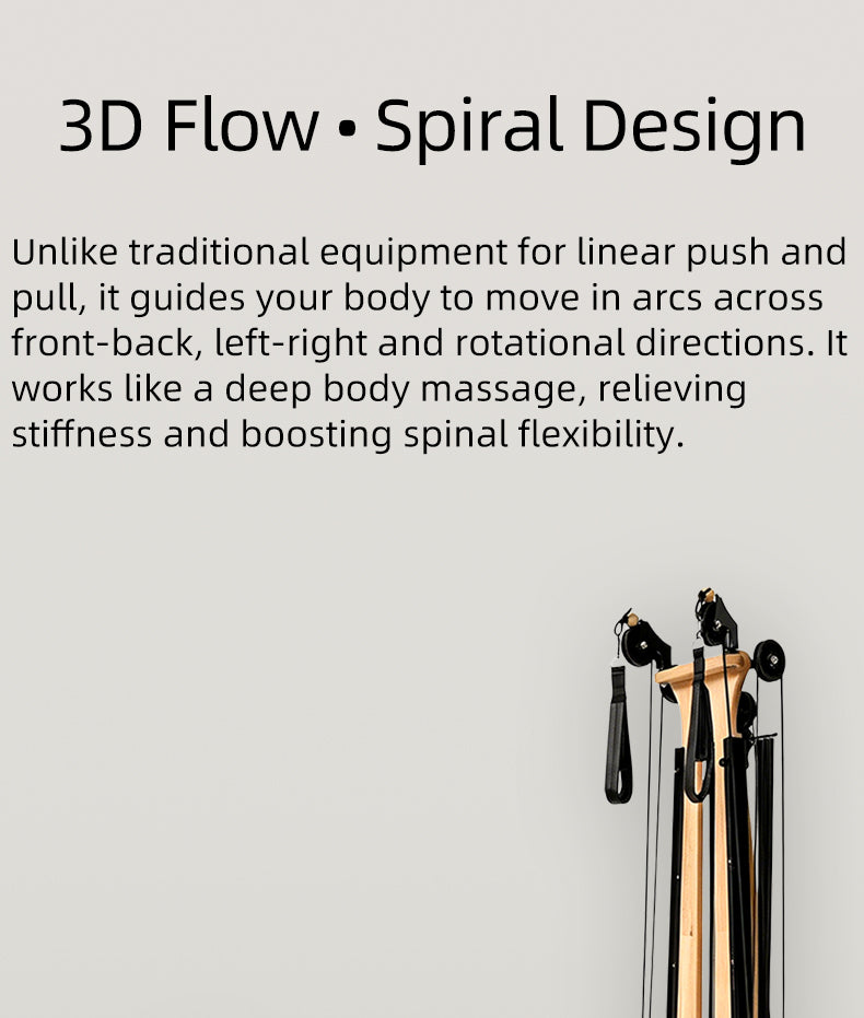 Premium oak movement training system, professional yoga studio spinal spiral flow training frame full set of accessories