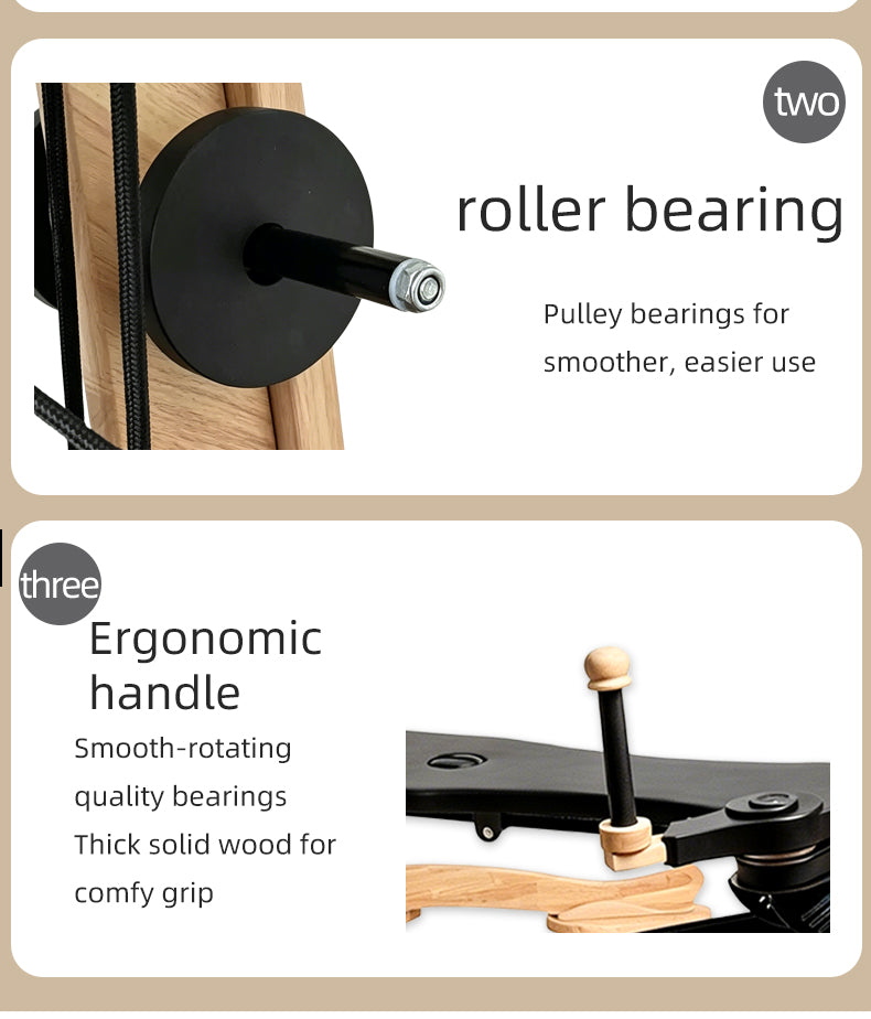 Premium oak movement training system, professional yoga studio spinal spiral flow training frame full set of accessories