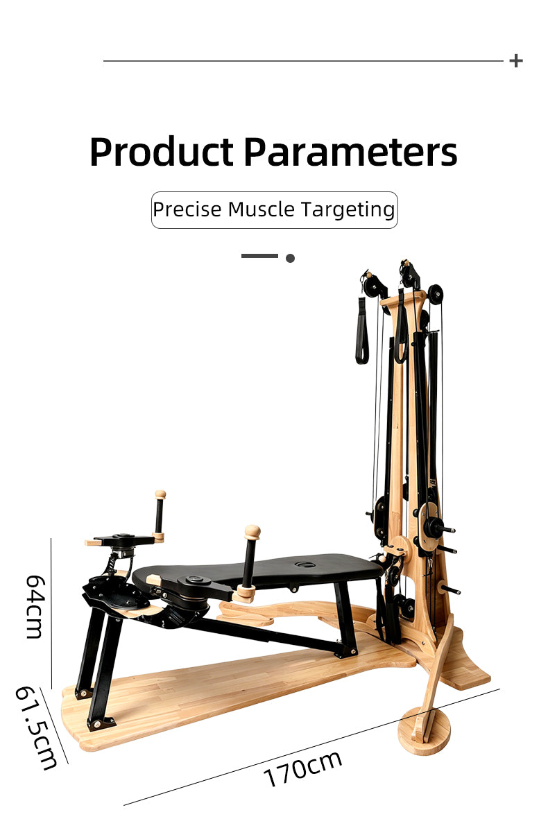 Premium oak movement training system, professional yoga studio spinal spiral flow training frame full set of accessories
