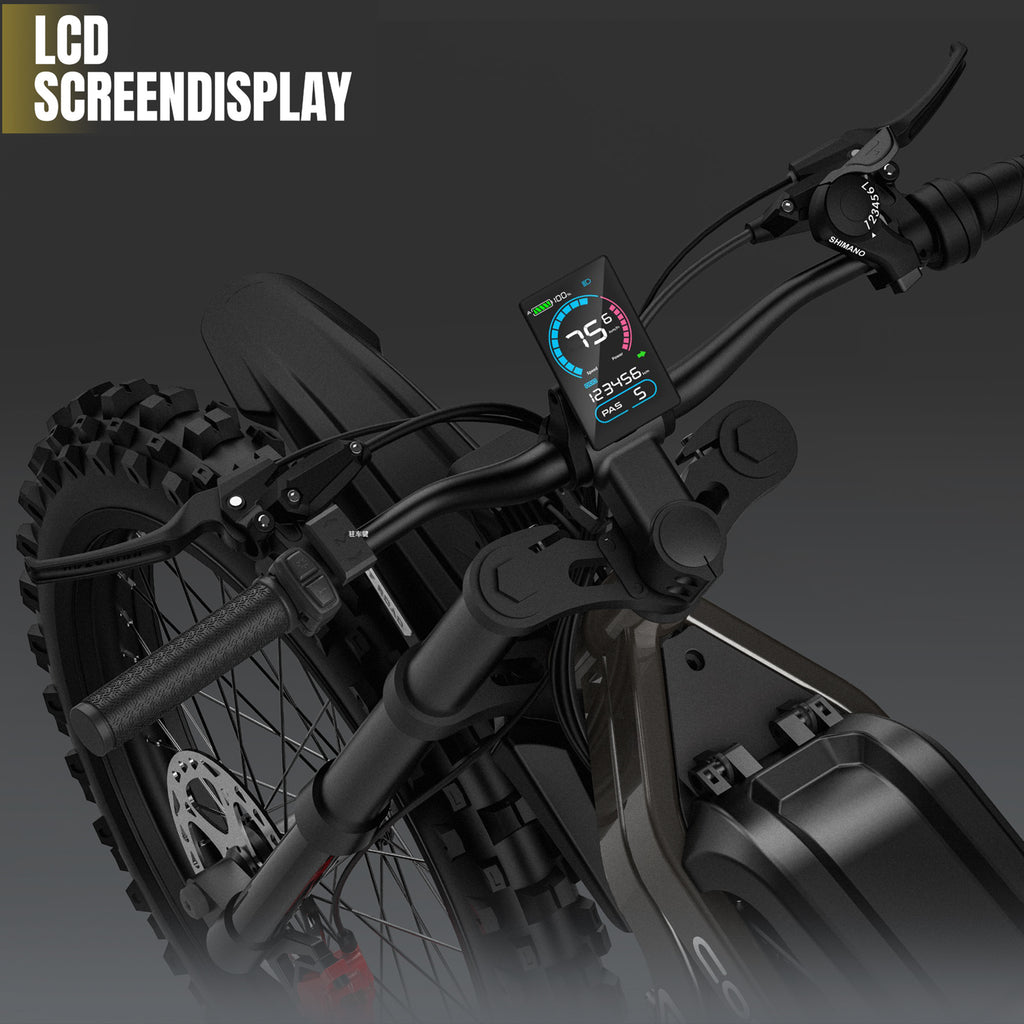 MDD-19C 6000W Electric Dirt Bike, Black