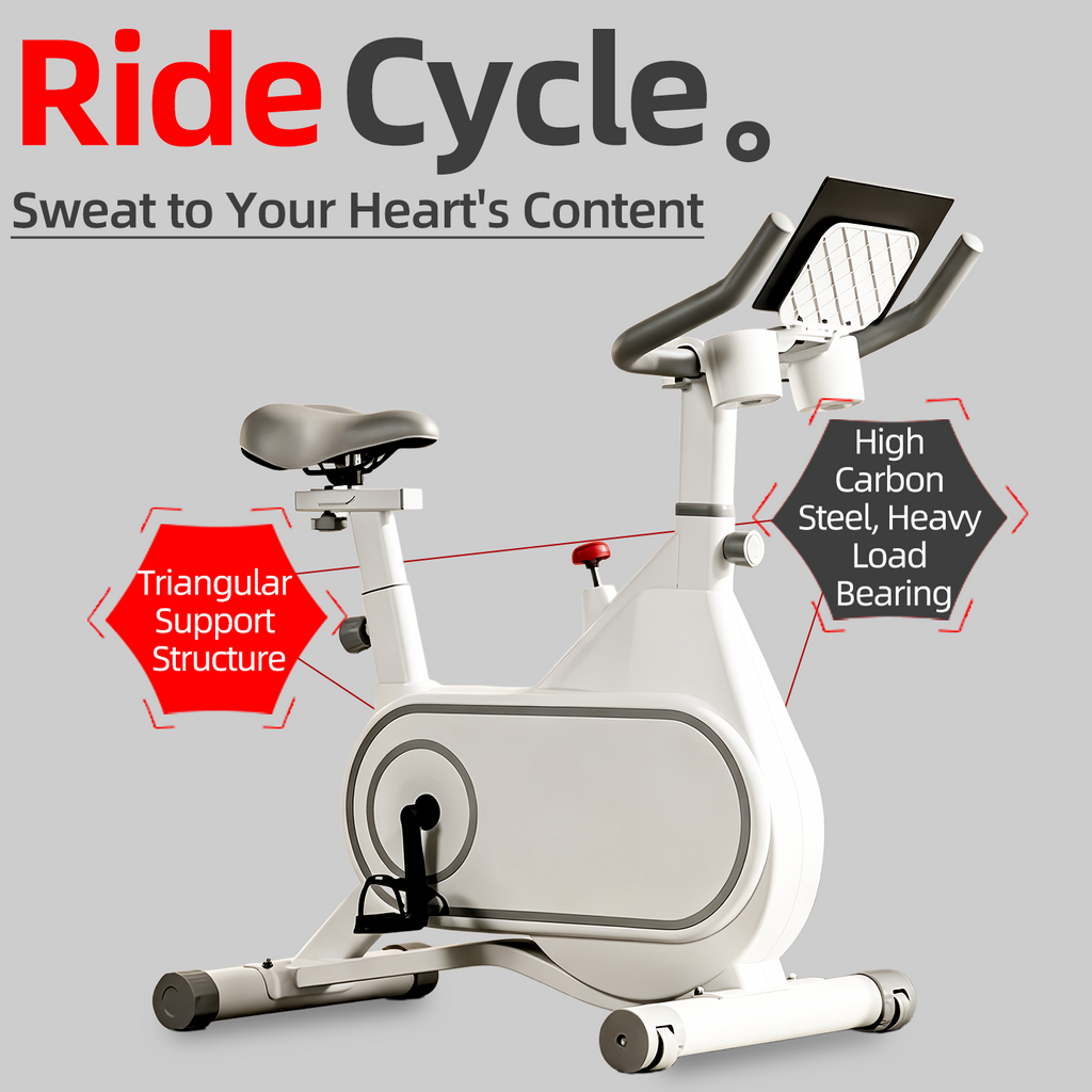 Electromagnetic-controlled indoor exercise bike for home use, quiet indoor fitness bike, fully enclosed flywheel smart magnetic resistance exercise bike.