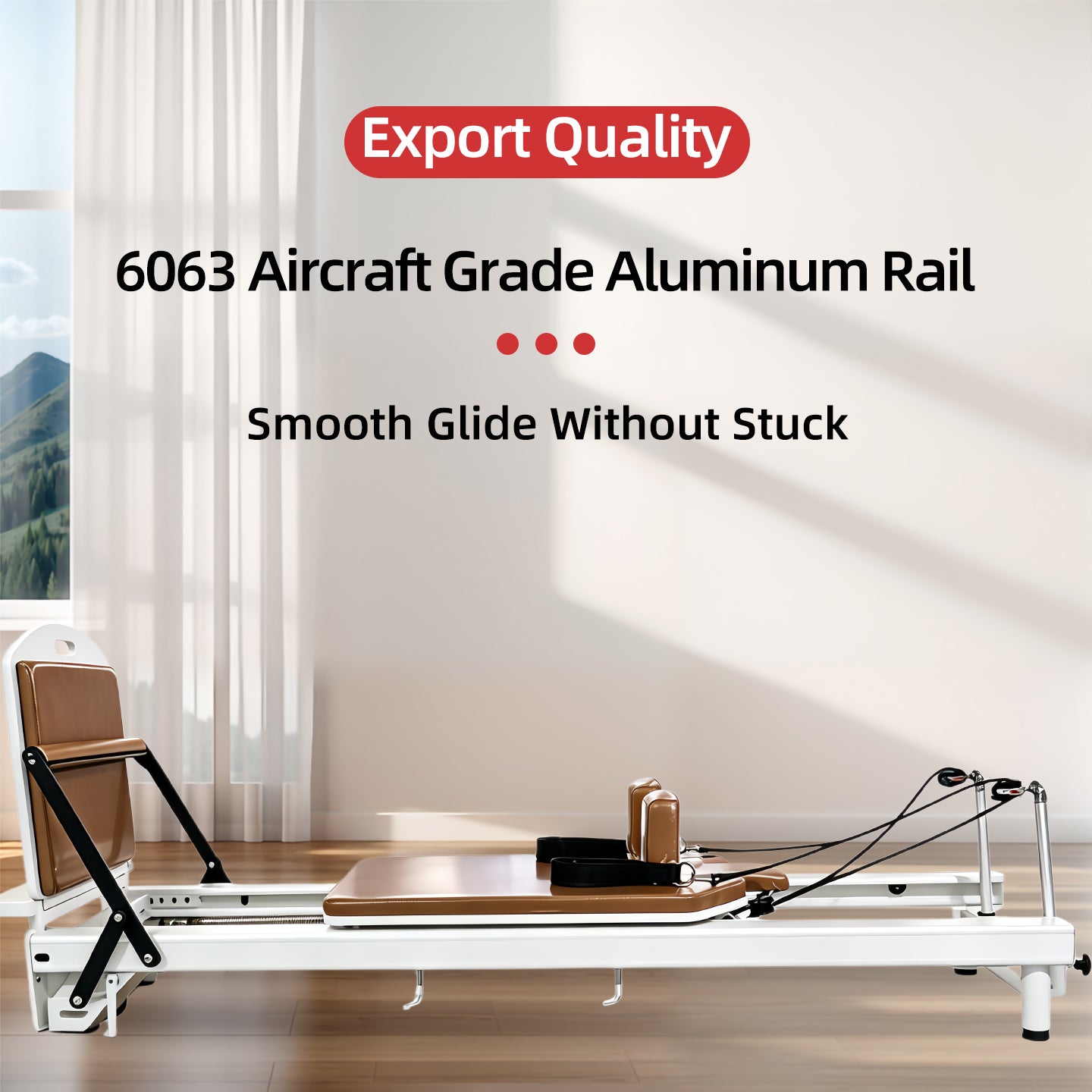 Light luxury Pilates beginner bed, commercial core bed for yoga studios, silent sliding rail postpartum recovery and body shaping training equipment