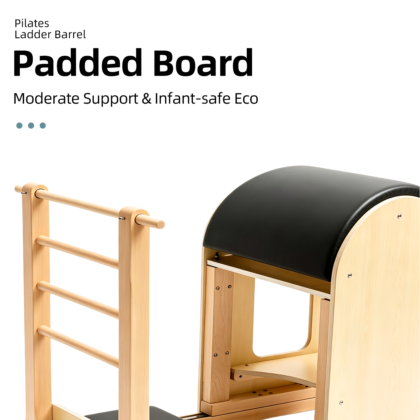 Imported lightweight Pilates DY-03 ladder barrel with a curved anti-slip design, for at-home posture correction and spinal stretching.