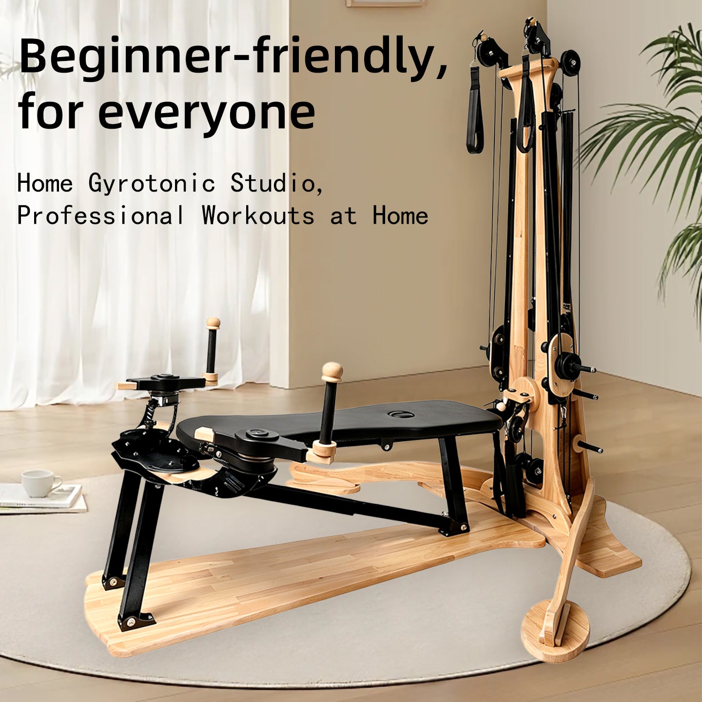 Premium oak movement training system, professional yoga studio spinal spiral flow training frame full set of accessories