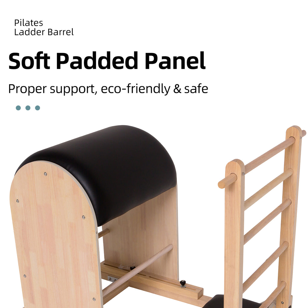 Professional Oak Wood Pilates Ladder Barrel, Balance Rehabilitation, Leg Shaping, Spinal Stretching, Commercial Yoga Equipment