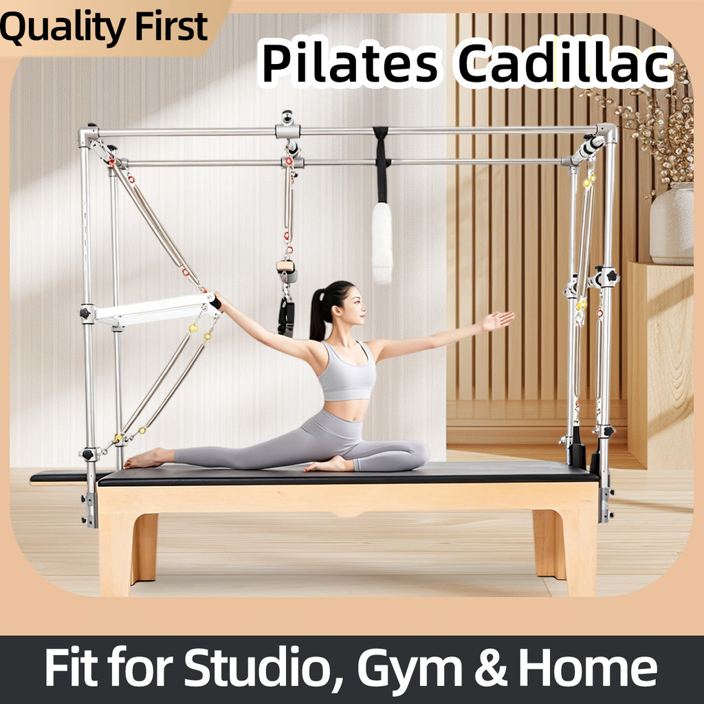 Pilates Cadillac Bed Solid Wood Elevated Swing Bed Commercial Multi-Functional Pilates Apparatus Postpartum Rehabilitation Training Bed
