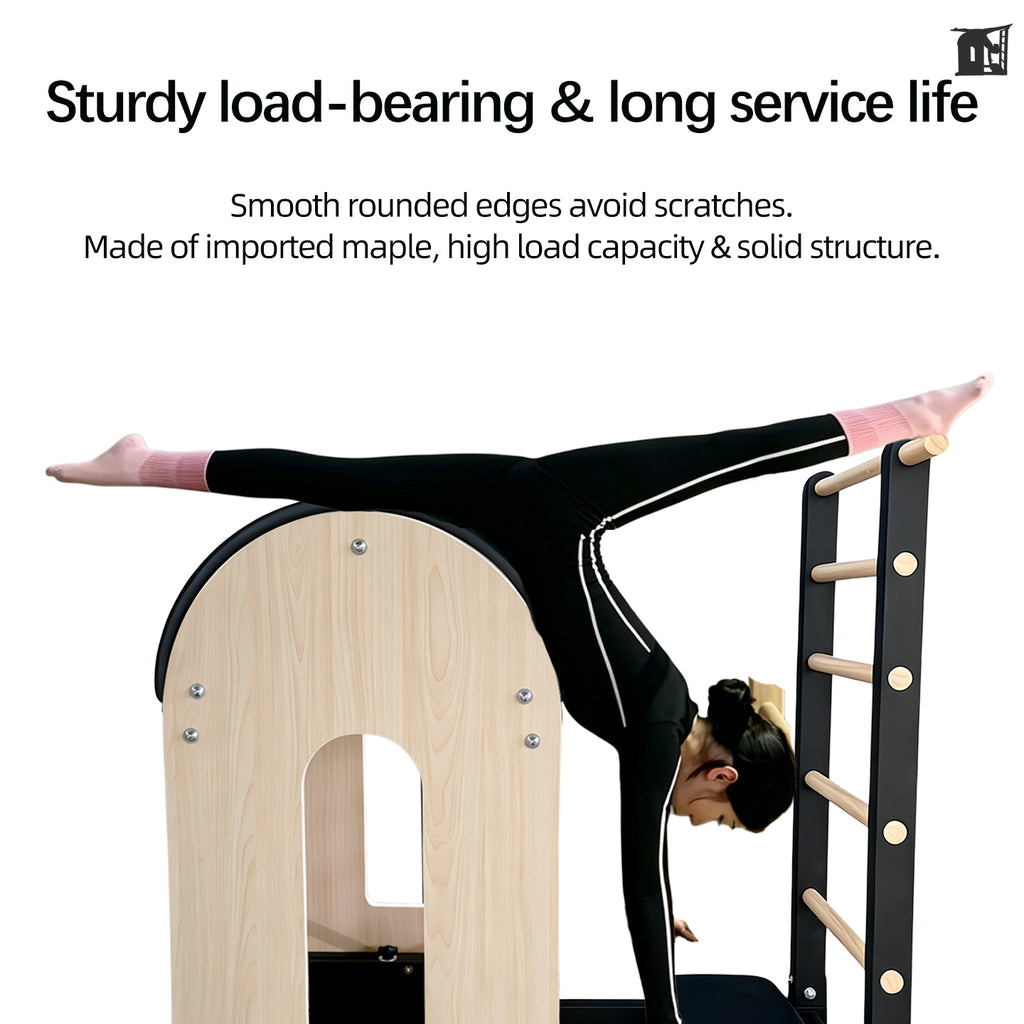 Imported maple Pilates ladder barrel, large equipment for spinal correction in yoga studios, barrel for waist and back stretching and posture training