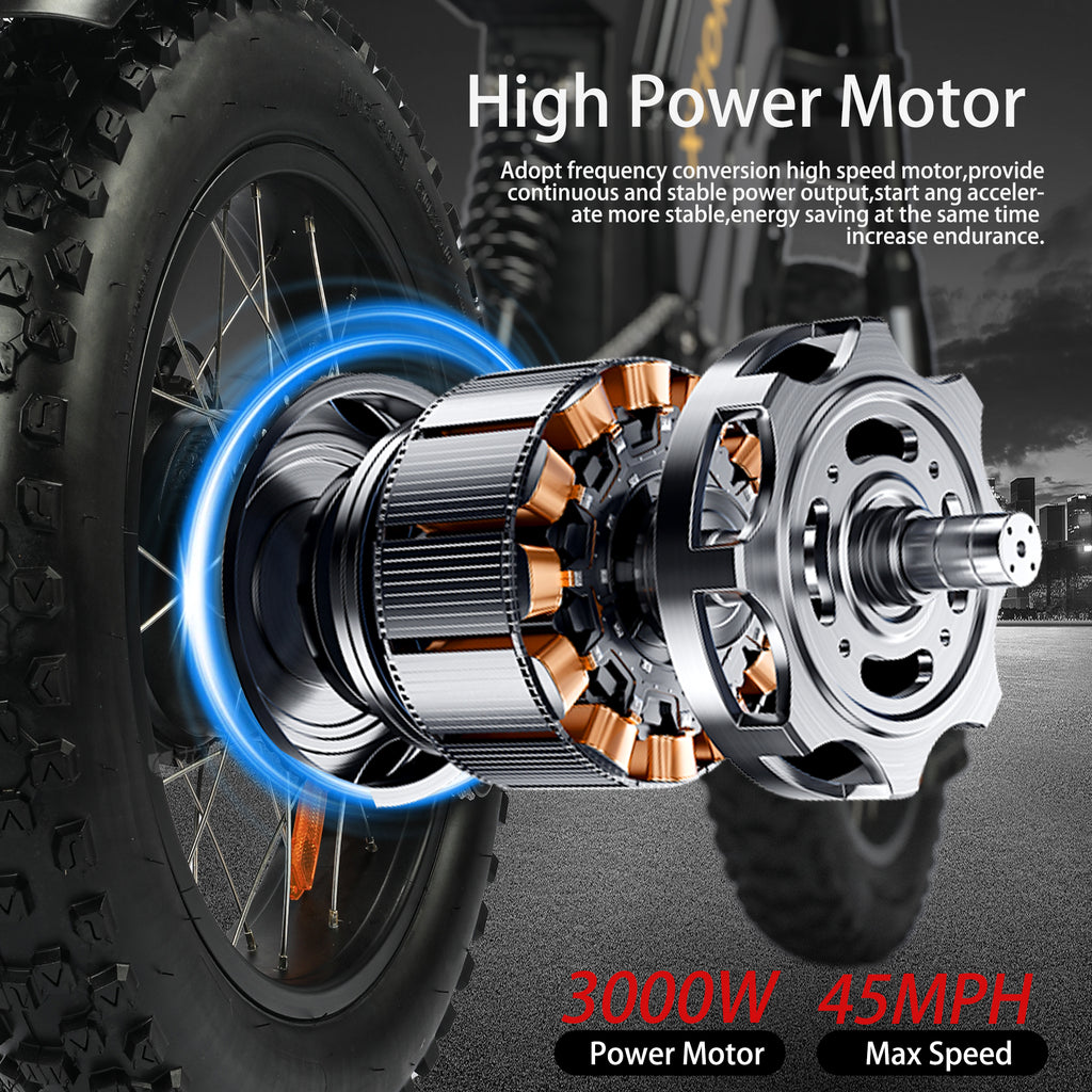 MDD-07B 3000W Electric Dirt Bike, Black