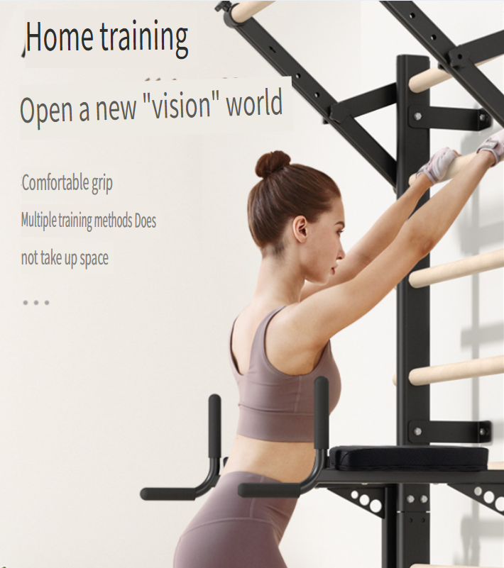 Indoor Wall Bars for Rehabilitation and Fitness: Home Equipment for Leg Stretching, Climbing, Pull-ups, and Dance Studio Stretching