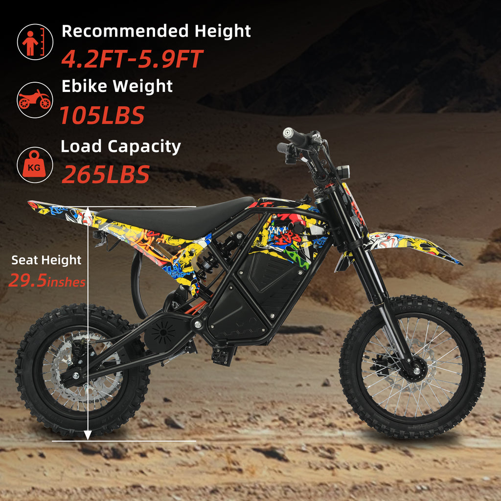 MDD-03B 3000W Electric Dirt Bike, Graffiti