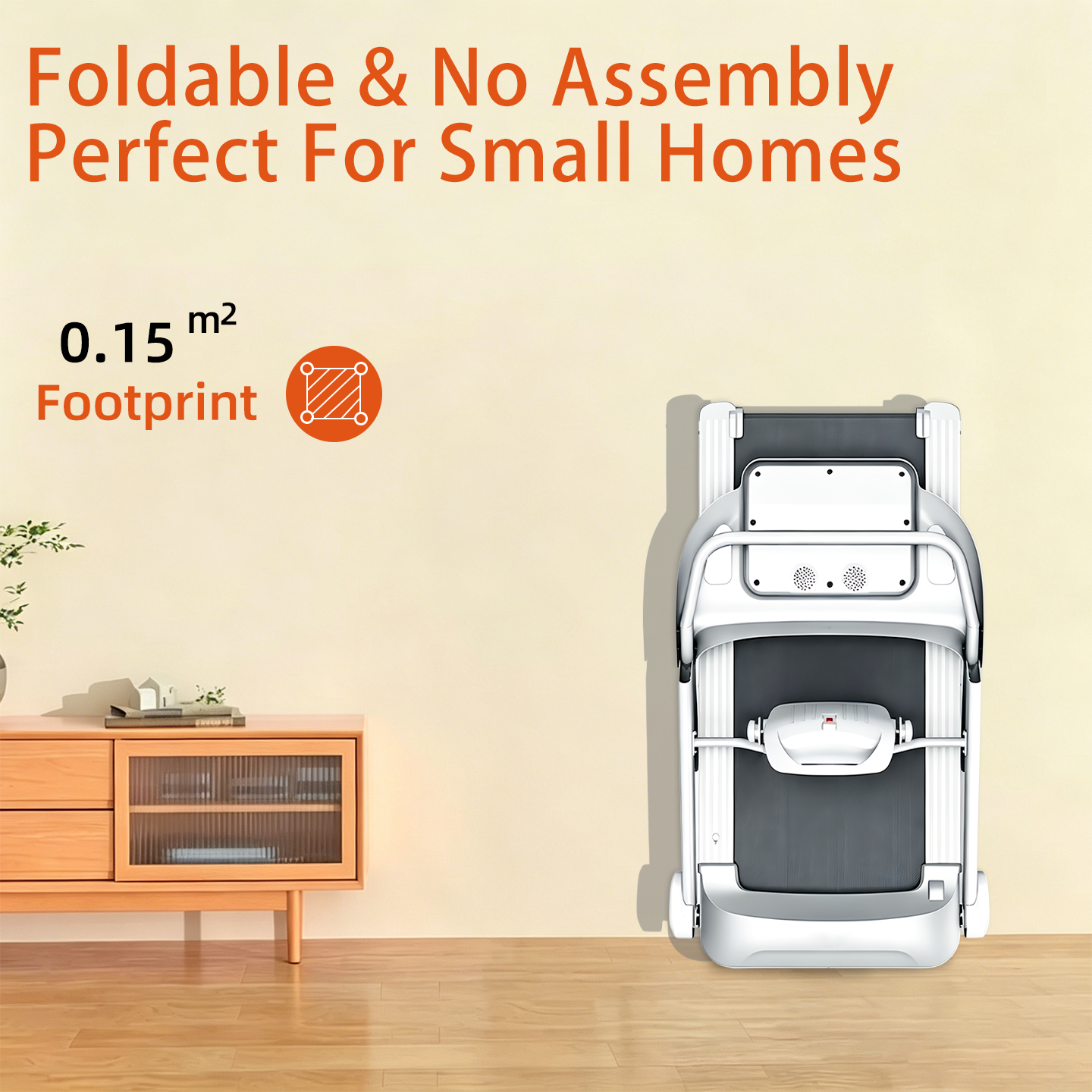 Ultra-quiet foldable home treadmill for small apartments, indoor multifunctional smart fitness equipment.
