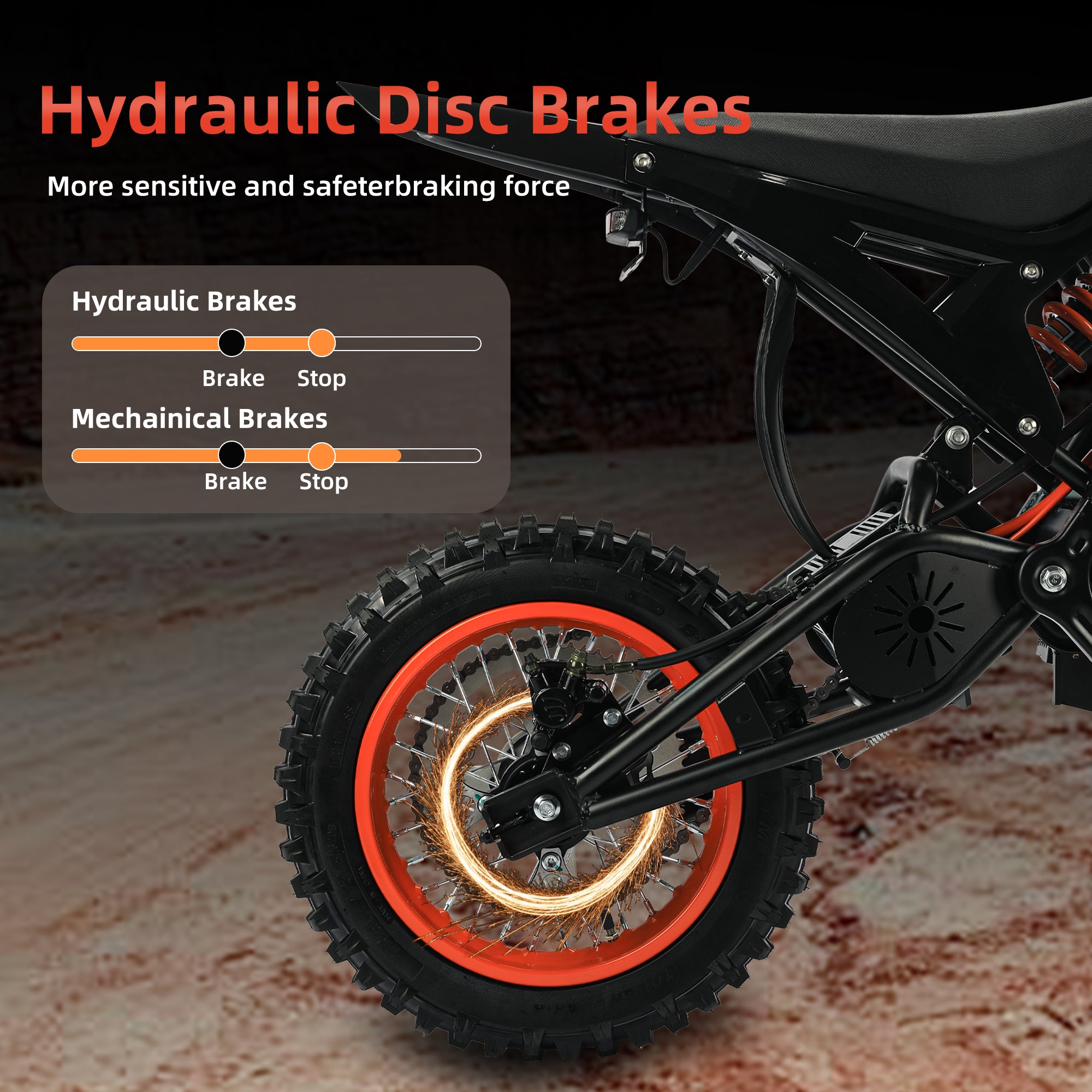 MDD-03B 3000W Electric Dirt Bike, Orange