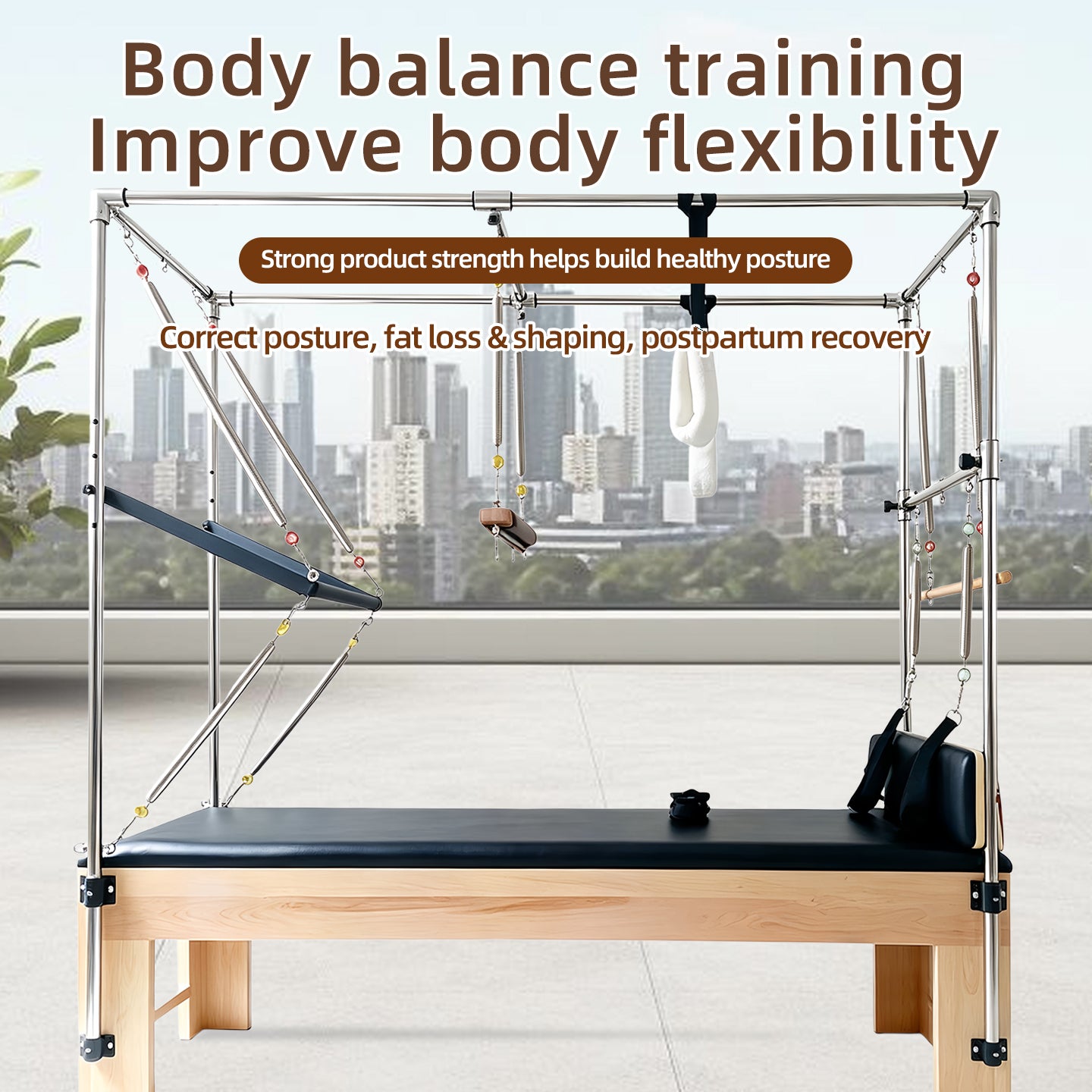 Maple wood Cadillac bed Pilates equipment custom solid wood Cadillac bed studio bulk purchase